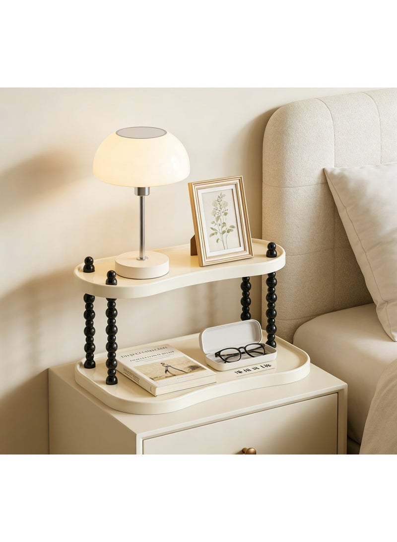 2-Tier Modern Organizer Shelf for Countertop - Adjustable Bathroom, Vanity & Coffee Bar Storage for Perfumes, Skincare, Mugs & Cups (38x25x22cm) - Image 1